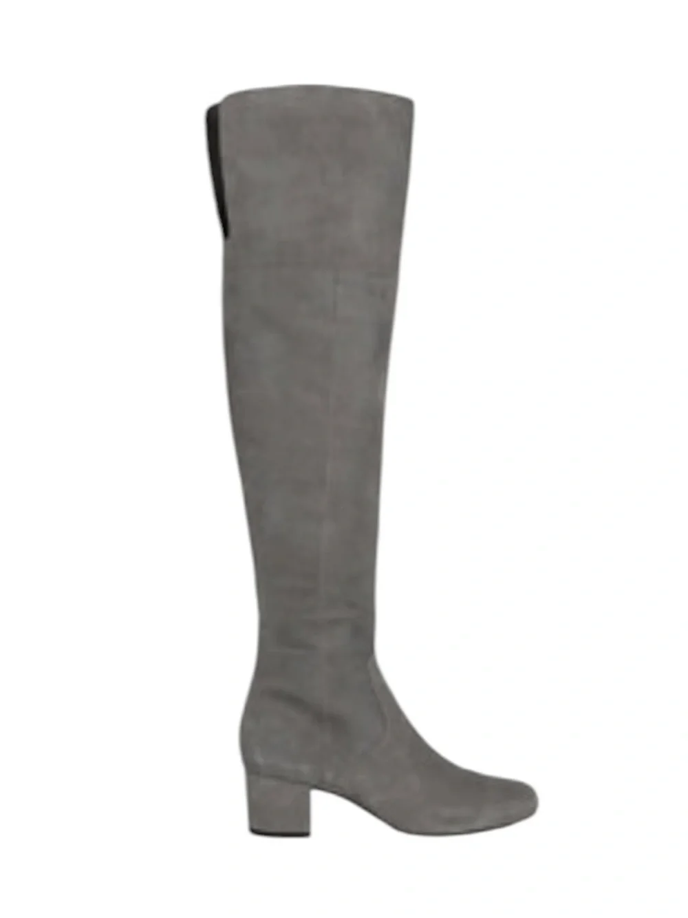 Sam Edelman Elina Gray Suede Leather Over The Knee Block Heel Boots - 7.5